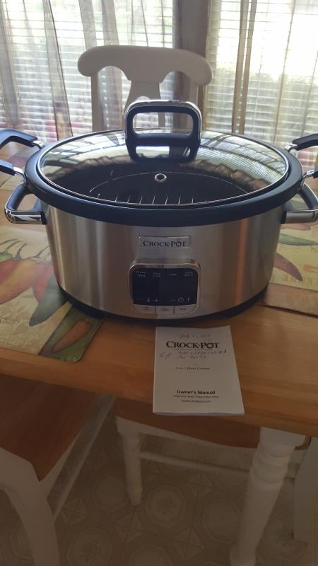  Crock-Pot® 3-in-1 Multi-Cooker, Stainless Steel: Home & Kitchen