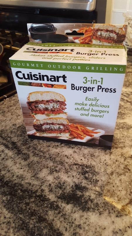 Cuisinart CSBP-100 3-in-1 Stuffed Burger Press Black 
