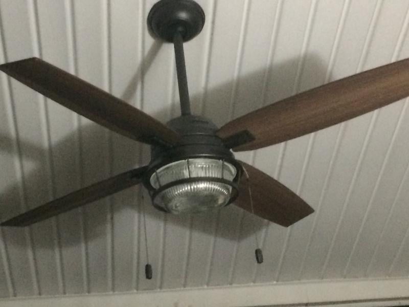 Hunter 52 Ocala Noble Bronze Ceiling Fan With Light Kit And Pull