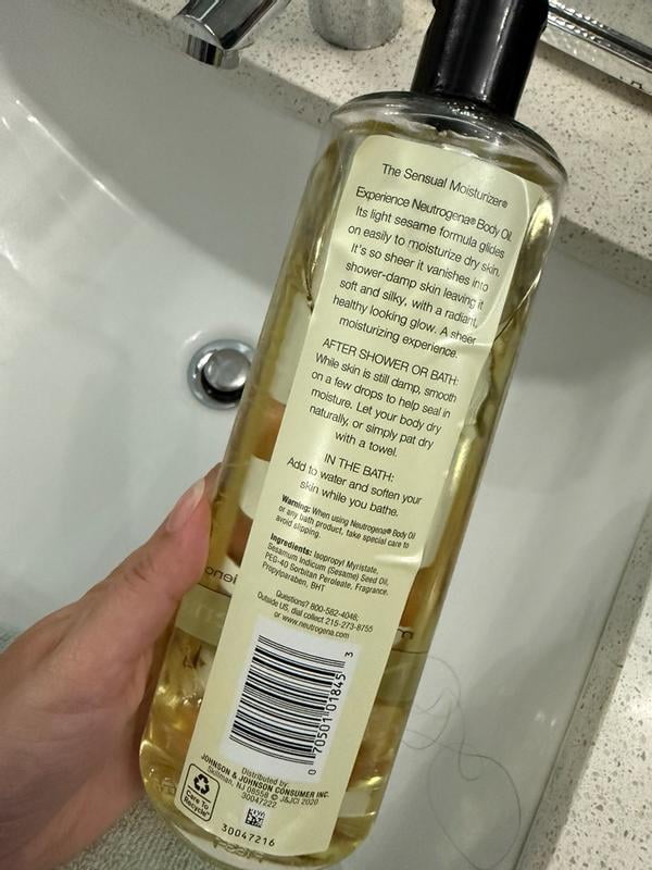 Huile Corporelle Légère Neutrogena Light Sesame - 473 Ml, Formule Non Grasse, Hydratante Pour Tout Le Corps
