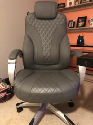 BOSS B8871-GY Executive Hinged Arm Chair,Grey 