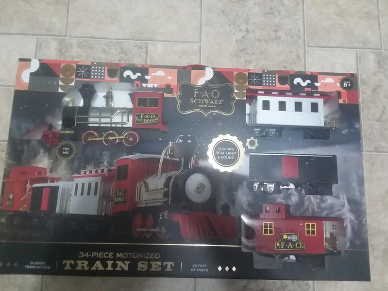 blue hat 34 piece train set