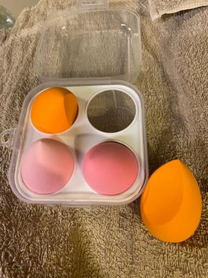 Candie Couture Cosmetic Sponges in Case 4pk Pink and Orange