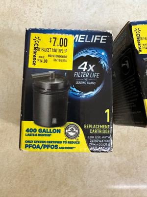 ZeroWater ZRFM-001 ExtremeLife Faucet-Mount Replacement Water