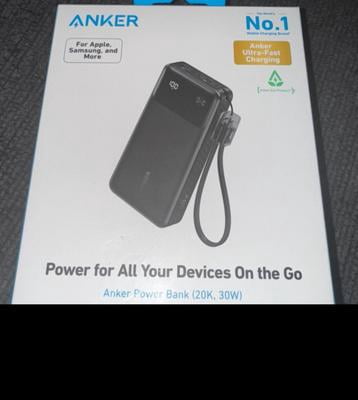 Anker 20,000mAh Power Bank, 30W Fast Charging, Digital Display, 3