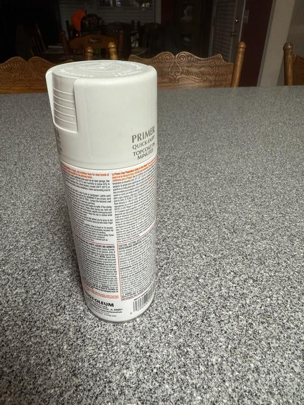 6 Pack, White, Rust-Oleum Automotive Flat Sandable Primer Spray
