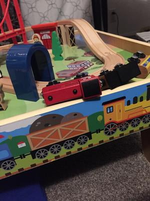 Tidlo Wooden Train Set (50 Pieces) Tidlo 50 Piece Train Track | Wooden Train | Wooden Train Circuit