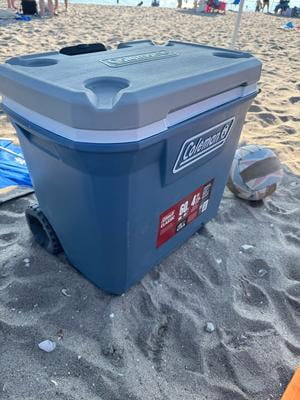 ColemanCAMPSTOVE(青) Coleman 316 Series 60QT Rolling Cooler, Lakeside Blue, Keeps