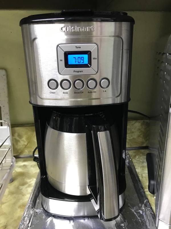 Cuisinart 12 Cup Programmable Stainless Steel Thermal Coffee Maker with Thermal  Carafe (DCC-1850 /DCC-3400) Bundle Including Permanent Filter and 1 YR CPS  Enhanced Protection Pack 