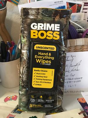 3pack Grime Boss Realtree Unscented Everything Hunting and Field Wipes 24 Count for sale online 