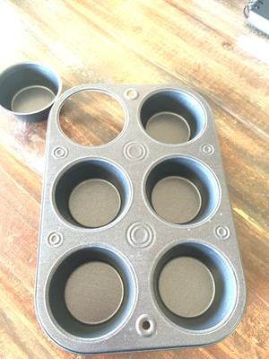 Mainstays 6 Cup Nonstick Steel Muffin Pan, 3.5 in Diameter Cups 