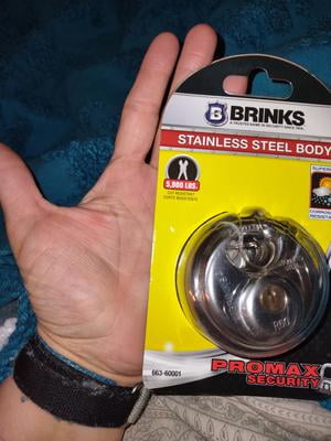 Brinks Stainless Steel 60mm Keyed Discus Padlock with 5/8in