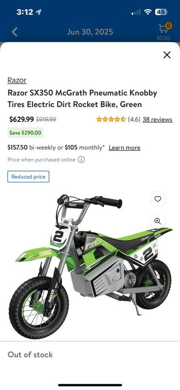 Customer reviews for Razor Dirt Rocket SX350 McGrath - 24V