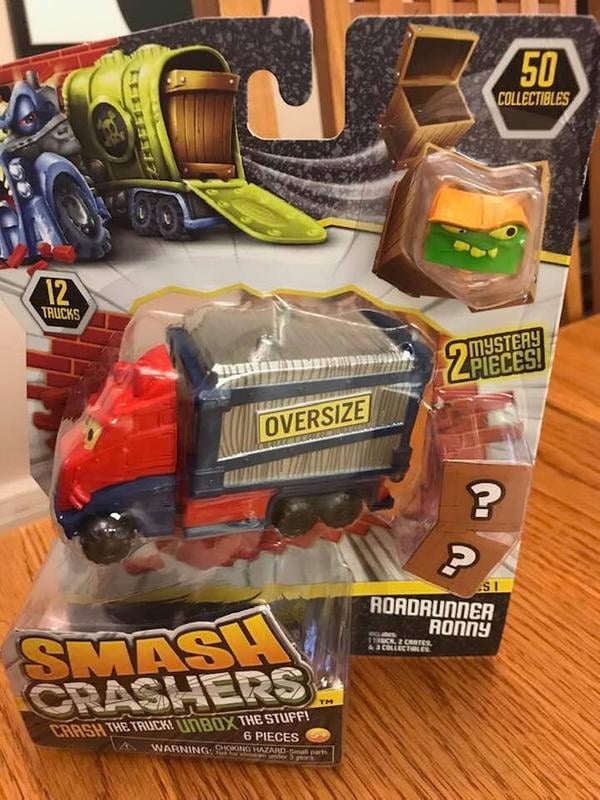 Smash Crashers Swill Bill Crash and UNbox The Stuff Truck+2 Crate+3  Collectibles
