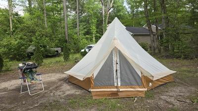 Tente Cloche Ozark Trail 8 Personnes - 15'x15' Avec Guirlandes Lumineuses - Neuf