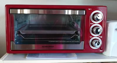 hamilton beach red toaster oven