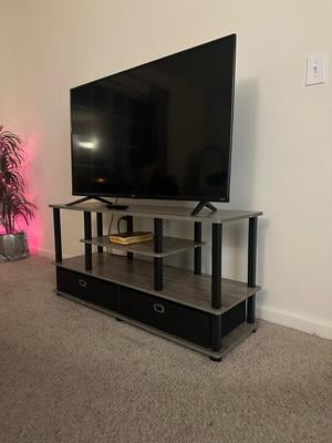Furinno JAYA Large TV Stand for 55-Inch TV with Storage, Columbia