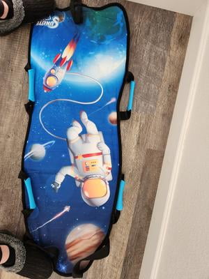 Sunlite Sports 45" Winter Wonderland Foldable Snow Sled, Fits 2 Children Or 1 Adult Ultra Portable Strong And Durable Sturdy Fabric Stitching Handles With Steering Kid S Winter Fun