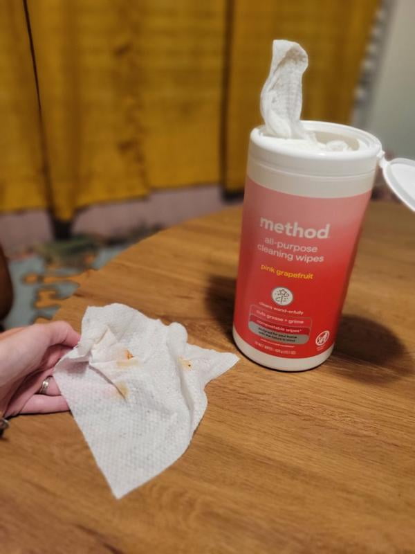 method All-Purpose Cleaning Wipes, Pink Grapefruit Scent, 70 Count