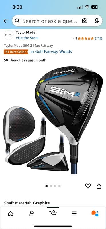 TaylorMade, Golf Fairway Wood, SIM2 Max 5, 18