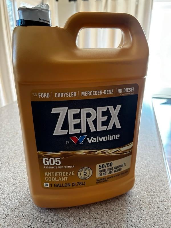 Zerex Engine Coolant ZXG051 G-05; Concentrate; Yellow; 1 Gallon