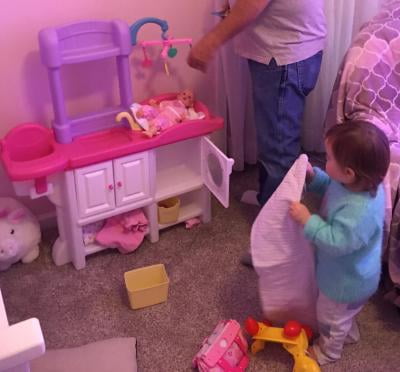 Step2 love and care deluxe doll pretend play toddler girls shop nursery toy playset