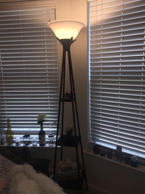 Mainstays 69 Etagere Floor Lamp Dark Charcoal Finish