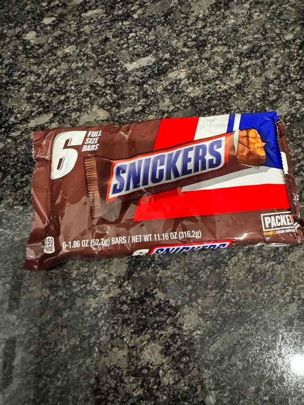 SNICKERS, Full Size Bulk Chocolate Candy Bars, 89.28 oz, 48 ct