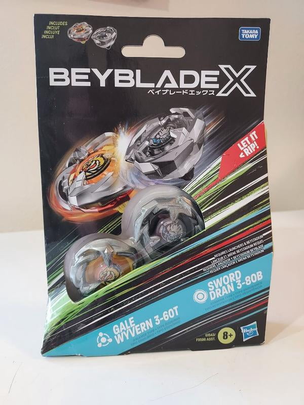 Beyblade X Gale Wyvern 3-60T & Sword Dran 3-80B Dual Pack Set