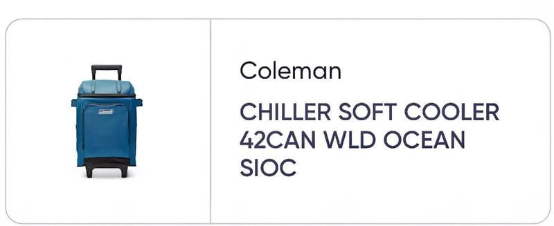 Coleman CHILLER 42-Can Insulated Soft Cooler Bag with Wheels