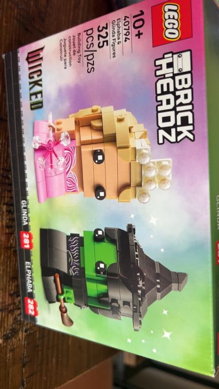 LEGO BrickHeadz Elphaba & Glinda Figures Set 40794 - Walmart.com