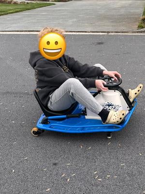 Razor Crazy Cart Electric Ride-On for Kids, Age 9+, 12 Mph, 30-Min