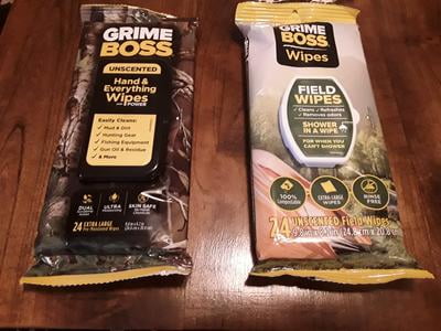 3pack Grime Boss Realtree Unscented Everything Hunting and Field Wipes 24 Count for sale online 