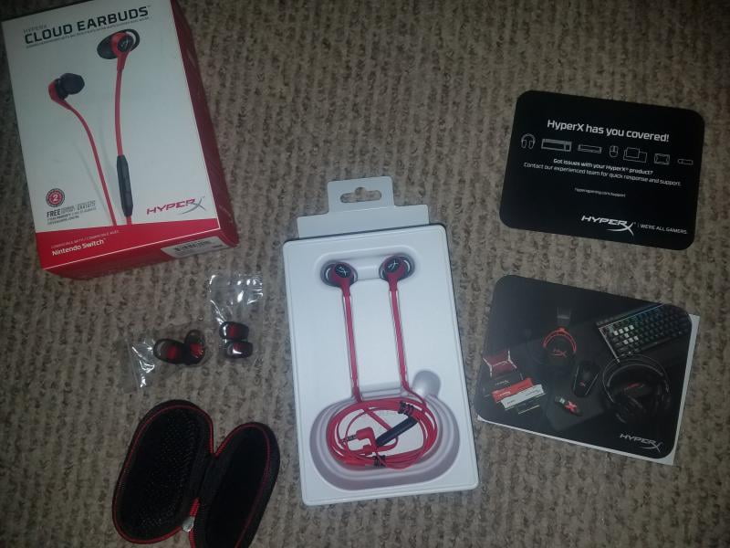 nintendo switch hyperx cloud earbuds