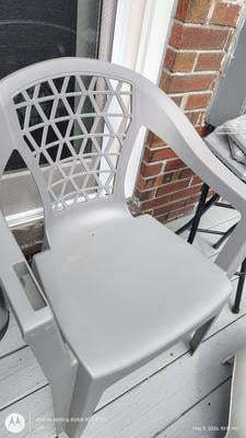 2 pack) Adams Penza Outdoor Resin Stack Chair with Phone Holder