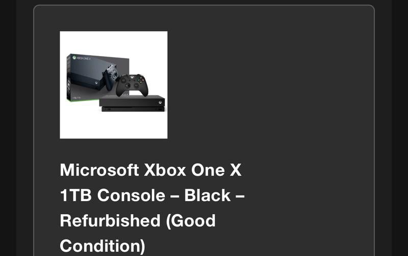Microsoft Xbox One X 1TB Console – Black – Refurbished (Good
