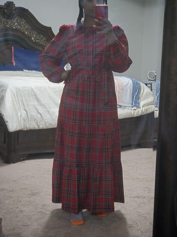 white christmas dresses Personalized Plaid Christmas Dress Vintage Style Prom Dress Photo Shoot  Dresses – yewendress main image 1