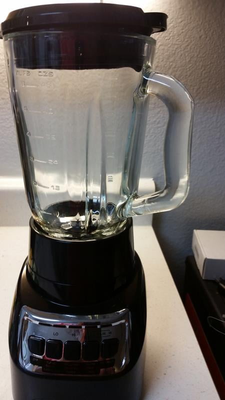 Black & Decker PowerCrush 6 Cup Black Blender with Glass Jar, BL1210BG 