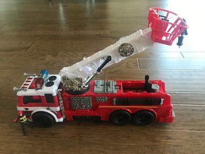 L&F Fire Truck Play Set, 3-Piece Wooden Play Kit with Fire Truck