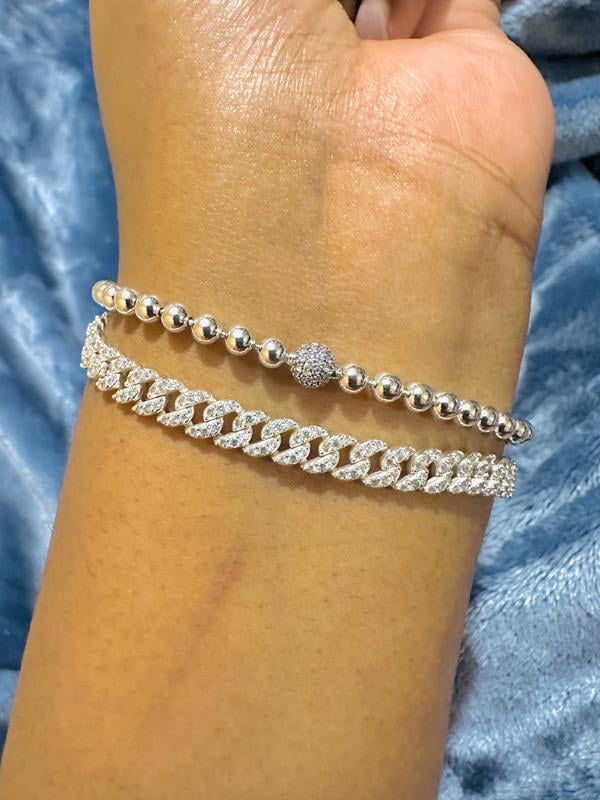 PANDORA Beads & Pave Bracelet Size 19 - 598342CZ-19