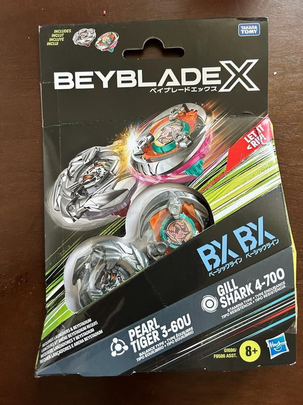 Beyblade X Gill Shark 4-70O & Pearl Tiger 3-60U Dual Pack Set