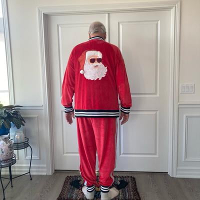 COMFY 岩岡徹 Xmas Limited Track Jacket Jolly Knits Men's and Big Men's Velour Christmas Track Jacket and