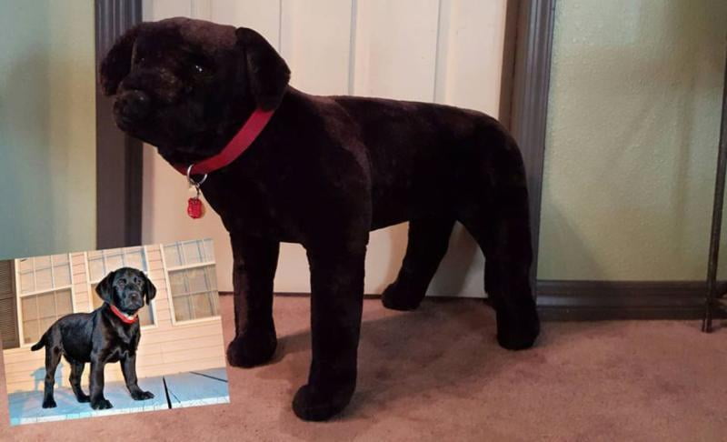 Life size black lab stuffed animal top
