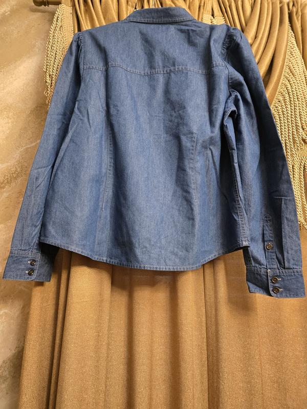 Frye Women's Puff Sleeve Button-Down Denim Top - Samsclub.com