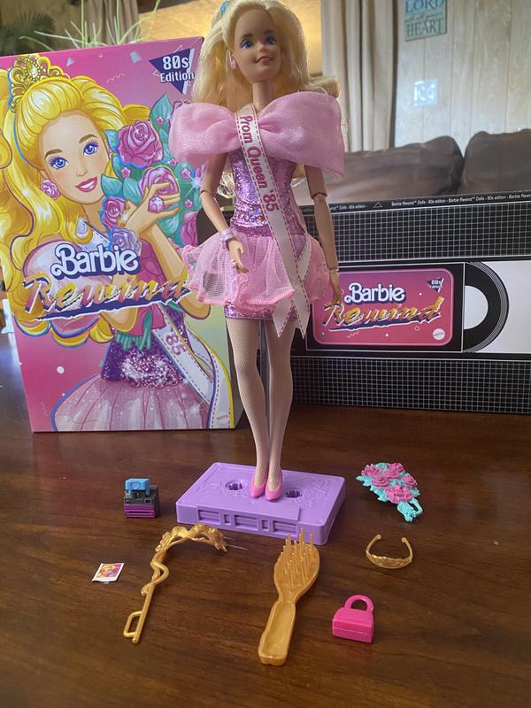 Barbie Rewind Doll & Accessories with Curly Blonde Hair