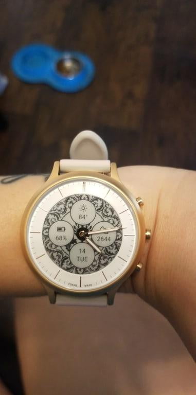 Fossil Women s Charter Hybrid Smartwatch HR Rose Gold Tone Stainless Steel with Rose Gold Stainless Steel Bracelet FTW7012 Walmart