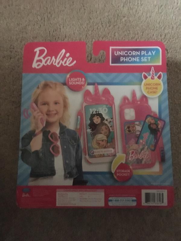 Teléfono Juguete Barbie Unicornio Con Luces Y Sonidos – Set De 5 Piezas Con Funda, Tarjetas Y Correa, Regalo Ideal Para Niños +3 Años