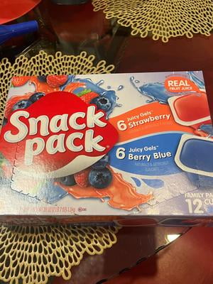【ずっさん様】専用・青360g×2+12g×7＆赤12g×7≪特割特価≫ Snack Pack Juicy Gels, Strawberry and Berry Blue Flavored Gel Cups