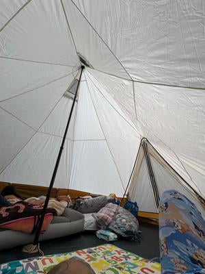 Tente Cloche Ozark Trail 8 Personnes - Dimensions 15x15 Pieds Avec Guirlandes Lumineuses, 22,57 Lbs