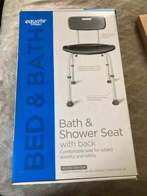 Equate Bath Chair Shower Seat With Back Walmart Com Walmart Com